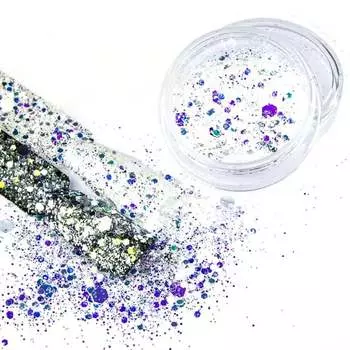 Фантастический эффект для декорирования гибридными лаками, УФ-гелями и акрилом 1г Bling Bling Effect 2 -, AllePaznokcie