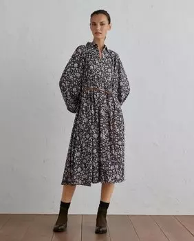 Фантазийное платье с индийским цветочным принтом и поясом Lloyd's, зеленый