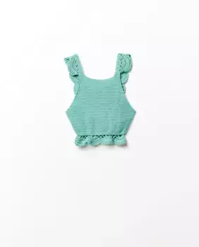 Фантазийный трикотажный топ Sfera, зеленый