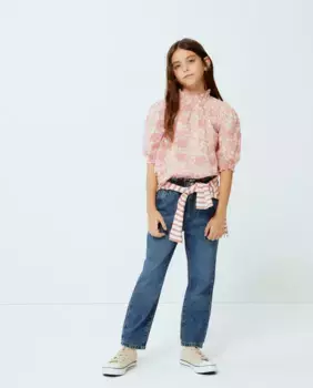 Фэнтезийная девичья блузка с короткими рукавами Kids El Corte Ingls, розовый