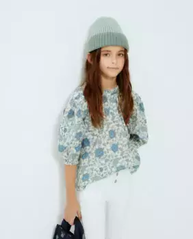 Фэнтезийная девичья блузка с короткими рукавами Kids El Corte Ingls, зеленый