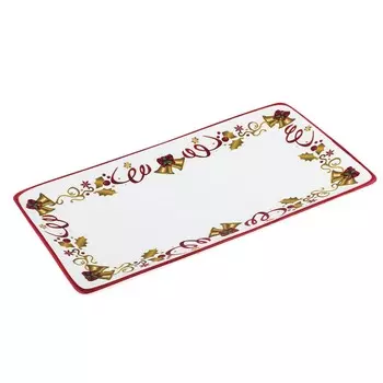 Фарфоровая сервировочная тарелка прямоугольной формы - Золотой колокольчик Villa Altachiara