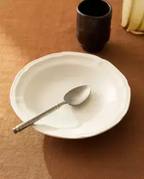 Фарфоровая тарелка для супа Zara Home, белый