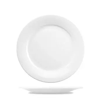 Фарфоровые плоские тарелки Churchill Art De Cuisine Menu, 22,8 см, набор из 6 шт., белые, круглые Churchills, белый