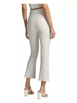 Фарфоровые укороченные брюки-клеш из искусственной кожи commando