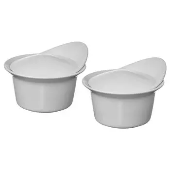 FRGKLAR Форма для запекания/сервировки с крышкой, матовый светло-серый, 0,2 л IKEA