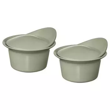 FRGKLAR Форма для запекания/сервировки с крышкой, матовый светло-зеленый, 0,2 л IKEA