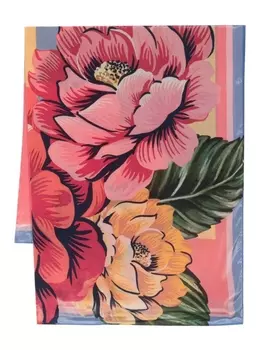 FARM Rio атласный шарф с цветочным принтом, розовый