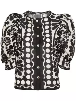 FARM Rio блузка Palermo с объемными рукавами, черный