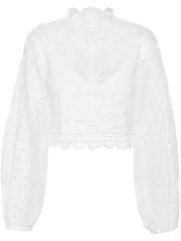 FARM Rio блузка с объемными рукавами, белый