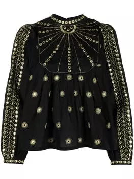 FARM Rio блузка с вышивкой, черный