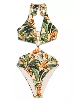 FARM Rio купальник с принтом, желтый