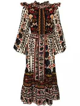 FARM Rio платье миди Tapestry Garden, разноцветный