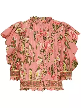 FARM Rio рубашка Aura с цветочным принтом, розовый