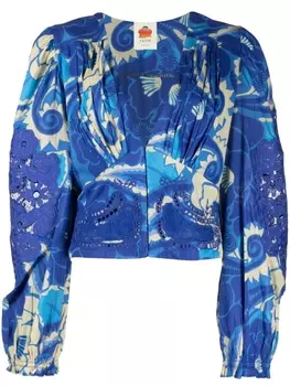 FARM Rio рубашка Tropical Groove с длинными рукавами, синий