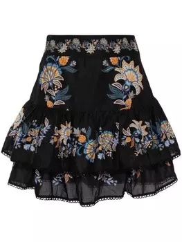 FARM Rio юбка Garden с декоративной строчкой, черный