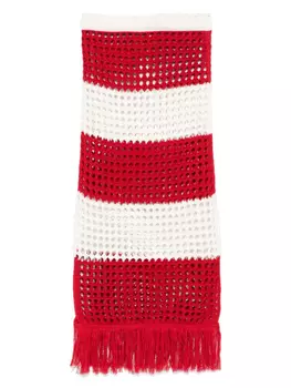 FARM Rio юбка макси рыхлой вязки, красный