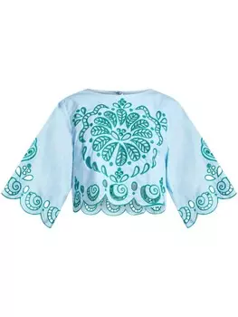 FARM Rio укороченный топ с графическим принтом Richelieu, синий