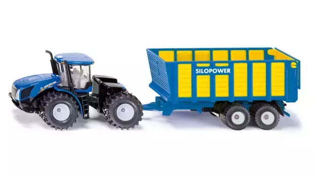 Farmer шарнирно-сочлененный грузовик new holland с прицепом Siku