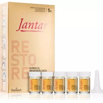 Farmona Jantar Amber Essence, Восстанавливающий уход за поврежденными волосами, 5х5 мл