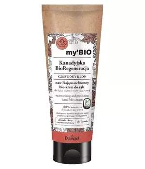 Farmona, my'BIO Canadian Bio Regency Red Maple, увлажняющий и защитный биокрем для рук, 100 мл
