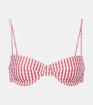 Фарра топ бикини в клетку Faithfull, Red Gingham