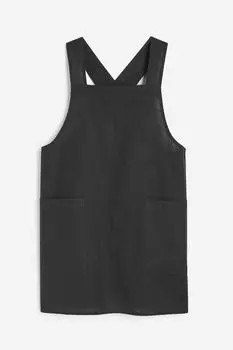 Фартук H&M Home Linen-blend, темно-серый