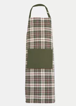 Фартук из чистого хлопка в клетку Croff, зеленый