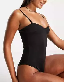 Fashionkilla бесшовное корректирующее тело черного цвета