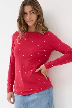 Fatface бри пятно топ Fat Face, красный