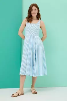 Fatface maria jude полосатое миди платье Fat Face, синий