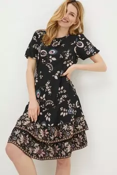 Fatface Shaney осеннее цветочное платье Fat Face, черный