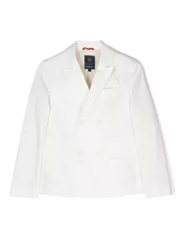 Fay двубортный блейзер, белый