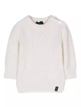 Fay джемпер фактурной вязки, белый