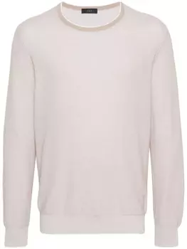 Fay джемпер с вышитым логотипом, нейтральный цвет