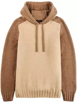 Fay джемпер в стиле колор-блок с капюшоном, нейтральный цвет