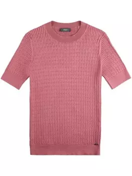 Fay футболка фактурной вязки, розовый