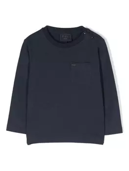 Fay футболка с длинными рукавами, синий