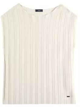 Fay футболка в рубчик, нейтральный