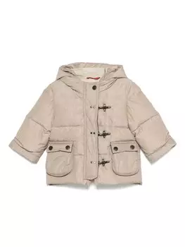 Fay Kids куртка с капюшоном, нейтральный цвет
