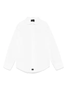 Fay Kids поплиновая рубашка, белый