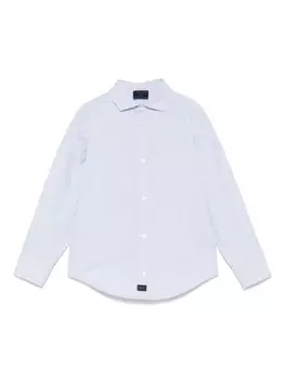 Fay Kids поплиновая рубашка, синий