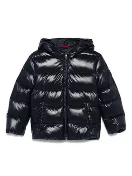 Fay Kids пуховик с капюшоном, синий