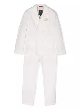 Fay костюм с двубортным пиджаком, белый