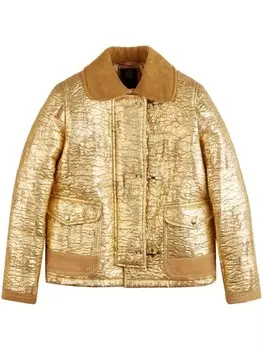 Fay куртка 3 Ganci с эффектом металлик, золотистый