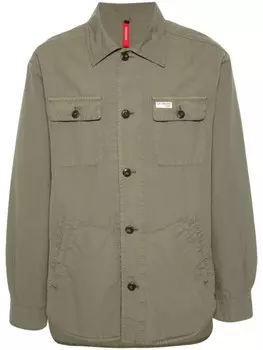 Fay куртка-рубашка из рипстопа, зеленый