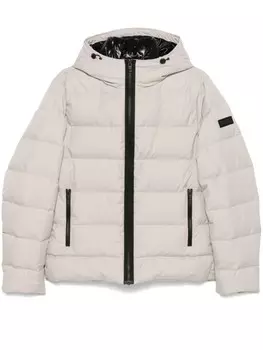 Fay куртка с логотипом-нашивкой, нейтральный цвет