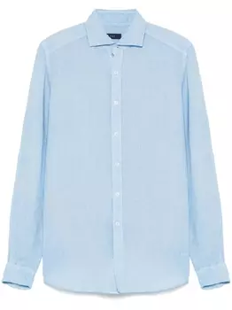 Fay льняная рубашка, синий