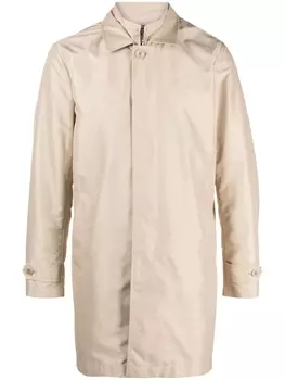 Fay однобортное пальто Morning, нейтральный цвет