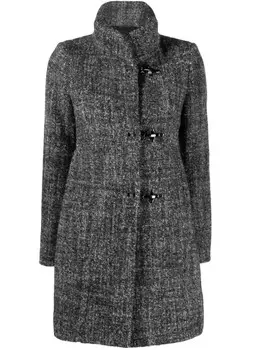 Fay однобортное пальто с высоким воротником, черный